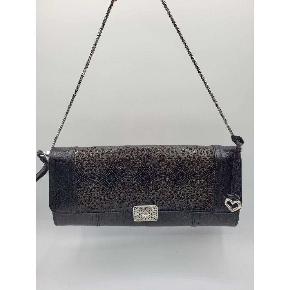 Brighton Black‎ Clutch Shoulder Bag Purse Clutch 851511 Heart Diamond